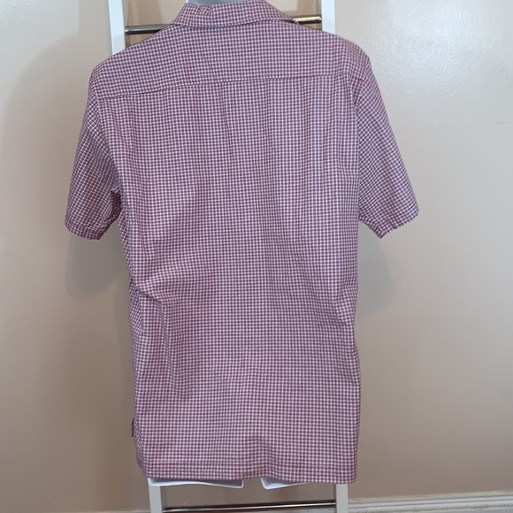 GAP Factory Store Red, White & Gray Cotton Button Down - Picture 4 of 7